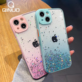 Gradient Glitter Clear Phone Case